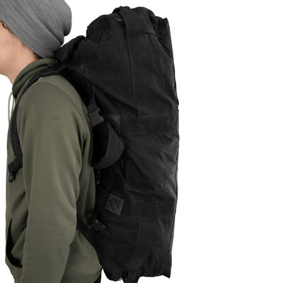 British Black Duffel Bag/Backpack Used, , large